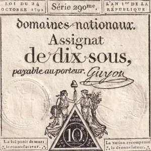 Prix Réduit Billet France 10 Sous - Femmes, bonnet frigien (24-10-1792)- Sign. Guyon - Série 290 - L.159