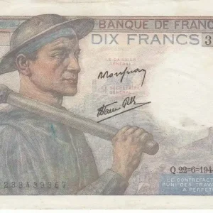 Pas Cher Billet France 10 Francs Mineur - 22-06-1944 Série K.96
