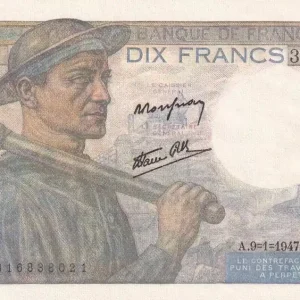 Billet France 10 Francs - Mineur - 09-01-1947 - Série T.127 - F.08.17 Jusqu’à Épuisement Des Stocks