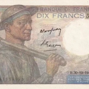 Soldes Billet France 10 Francs - Mineur - 30-10-1947 - Série B.140 - F.08.18