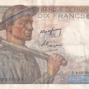 Top Qualité Billet France 10 Francs - Mineur - 04-12-1947 - Série L.154 - F.08.19