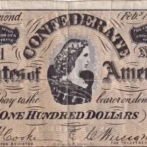 Billet Etats Confédérés d'Amérique FAUX 100 Dollars - 17-02-1864 Retour Gratuit