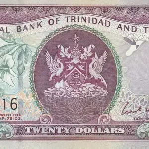 Billet Trinidad et Tobago 20 Dollars - Oiseaux et Fleurs - 2002 - P.44b Soldes