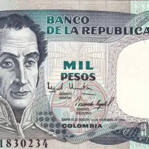 Billet Colombie 1000 Pesos - Simon Bolivar - 1994 - P.438 Original