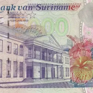 Achat Immédiat Billet Suriname 5000 Gulden - Banque Centrale - Champ de bananes - 1999 - P.143b