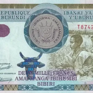 Tendance Billet Burundi 2000 Francs - Agricutlure - Lac - 2008 - P.47