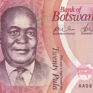 Artisanat Billet Botswana 20 Pula - K. Motsete - Mine - 2009 - P.31