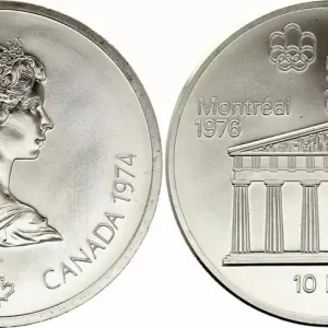 Paiement Sécurisé Canada 10 Dollars, JO de Montréal 1976 -Temple de Zeus (JO) - 1974