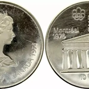 Promotion Saisonnière Canada 10 Dollars, JO de Montréal 1976 -Temple de Zeus (JO) - 1974 BE