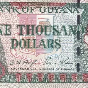 Édition Limitée Billet Guyana 1000 Dollars - Carte du Guyana - Immeuble - ND (2000) - P.35