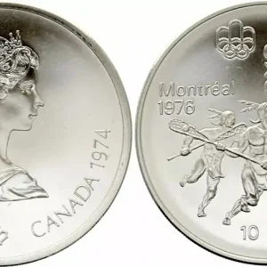 Produit De Marque Canada 10 Dollars, JO de Montréal 1976 -La Crosse (JO) - 1974
