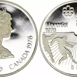Marque Canada 5 Dollars, JO de Montréal 1976 - Escrime (JO) - 1976 BE