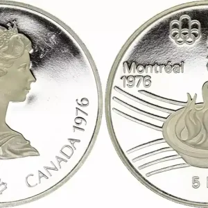 Haute Qualité Canada 5 Dollars, JO de Montréal 1976 - Flamme olympique (JO) - 1976 BE