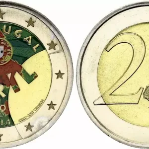 Garantie Incluse Portugal 2 Euros - 40 ans de la Révolution des illets- Colorisée - 2014
