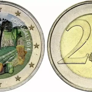 Portugal 2 Euros - Agriculture familiale - Colorisée - 2014 Vente Directe