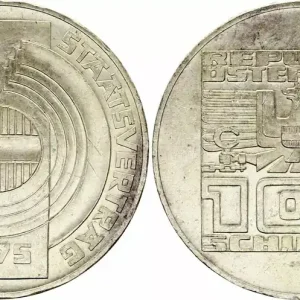 Soldes Autriche 100 shilling, 20ème anniv.- Traité de Strate 1975