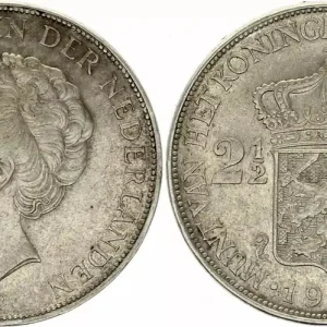 Pays-Bas 2 1/2 Gulden, Wilhelmina I - 1931 Certifié