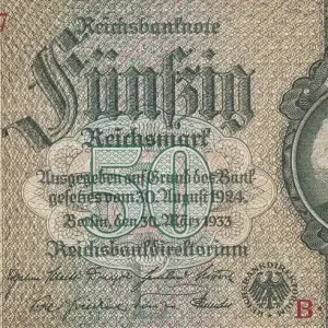 Seulement Aujourd’hui Billet Allemagne 50 Reichsmark - David Hansemann - 1933 - Série B - P.182a