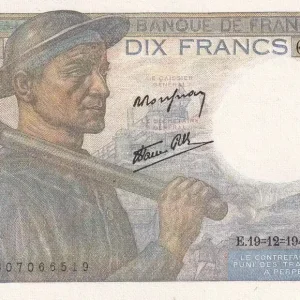 Garantie Incluse Billet France 10 Francs - Mineur - 19-12-1946 - Série V.123 - F.08.16