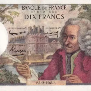 Dernière Chance Billet France 10 Francs - Voltaire - 06-02-1964 - Série U.73 - F.62.08