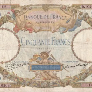 Billet France 50 Francs - Luc Olivier Merson - 06-05-1932 - Série D.10209 - F.16.03 Meilleur Choix