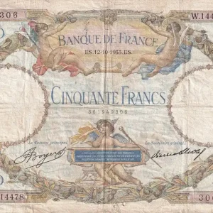 Commander Maintenant Billet France 50 Francs - Luc Olivier Merson - 12-10-1933 - Série W.14478 - F.16.04