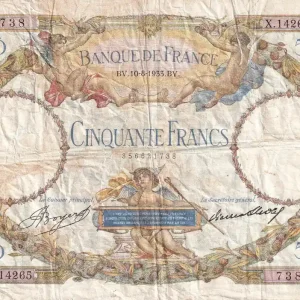 Billet France 50 Francs - Luc Olivier Merson - 10-08-1933 - Série X.14265 - F.16.04 Original