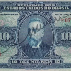 Offre Limitée Billet Brésil 10 Mil Reis - Président Manuel Ferraz de Campos Salles - ND (1925) - P.39c