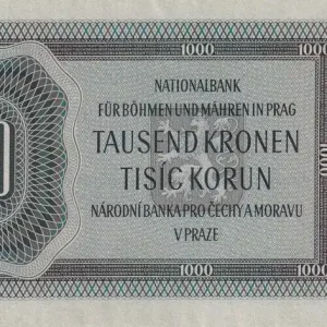 Billet Bohéme et Moravie 1000 Korun - Peter Parler - 1942 - P.15 Produit De Marque