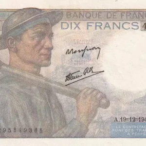 Super Prix Billet France 10 Francs - Mineur - 19-12-1946 - Série J.119 - F.08.16