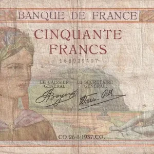 Offre Du Jour Billet France 50 Francs Cérès - 26-08-1937 - Série E.6758 -