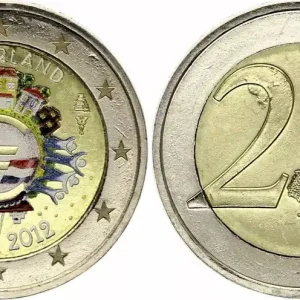 Prix Réduit Pays-Bas 2 Euros - 10 ans de l'Euro - Colorisée - 2012