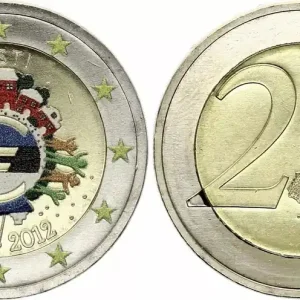 Estonie 2 Euros - 10 ans de l'Euro - Colorisée - 2012 Super Prix