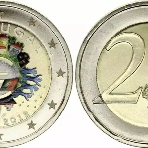 Offre Exclusive Portugal 2 Euros - 10 ans de l'Euro - Colorisée - 2012