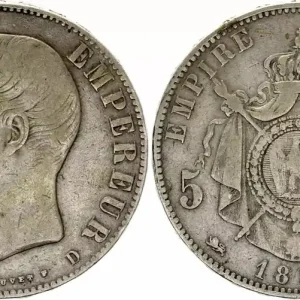 France 5 Francs Napoléon III - Tête nue - 1856 A Paris - Argent Tendance