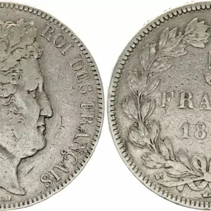 France 5 Francs Louis-Philippe Ier - 1843 K Bordeaux - Argent Gros Lot