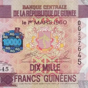 Meilleur Choix Billet Guinée 10000 Francs - Enfant - Forêt - 2012 - Série OG - P.46