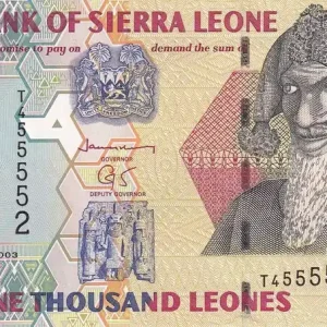 Billet Sierra Leone 1000 Leones - Bai Bureh - Parabole - 2003 - P.24b Offre Spéciale
