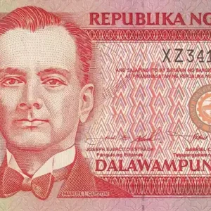 Billet Philippines 20 Piso - M.L. Quezon - Palais - ND (1998-1999) - Série XZ - P.182c Quantité Limitée
