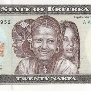 Billet Erythrée 20 Nakfa - Trois filles - Agriculture - 1997 - Série AA - P.4 Commander Vite