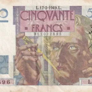 Billet France50 Francs - Le Verrier - 17-02-1949 - Série L.125 - F.20.11 Dernière Chance