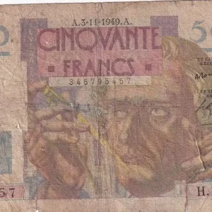 Exclusif Billet France50 Francs - Le Verrier - 03-11-1949 - Série H.139 - F.20.13