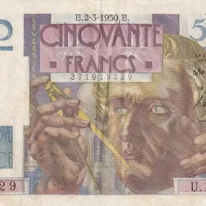 Billet France50 Francs - Le Verrier - 02-03-1950 - Série U.149 - F.20.14 Seulement Aujourd’hui
