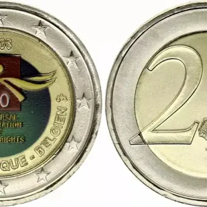 Jusqu’à Épuisement Des Stocks Belgique 2 Euros - Droits de l'homme - Colorisée - 2008