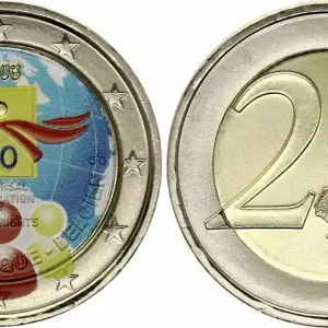 Belgique 2 Euros - Droits de l'homme - Colorisée - 2008 Top Vente