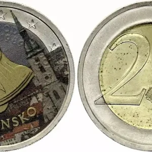 Promotion Slovaquie 2 Euros - Révolution de velours - Colorisée - 2009