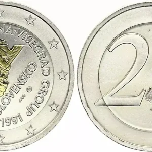 Slovaquie 2 Euros - Groupe de Visegrad - Colorisée - 2011 Meilleure Vente