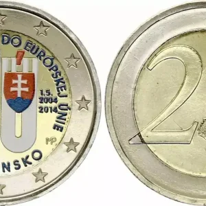 Satisfait Ou Remboursé Slovaquie 2 Euros - Entrée dans l'UE - Colorisée - 2014