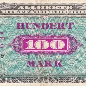Offre Du Jour Billet Allemagne 100 Mark - Impr. américaine - 1944 - 9 digit - avec F - P.197a