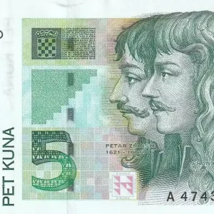 Billet Croatie 5 Kuna - Petar Zrinski - 2001 - P.37 Jusqu’à Épuisement Des Stocks